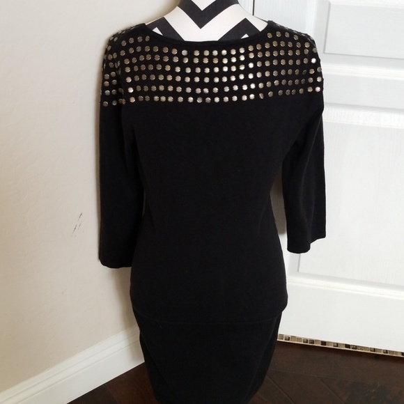 Bebe Black Bronze Sweater Dress - Picture 5 of 6
